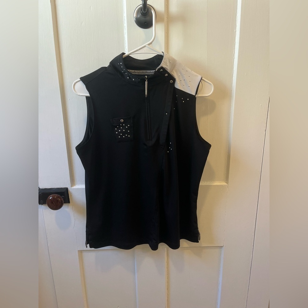 Jamie Sadock Golf Tank Top Size Medium Silver Details